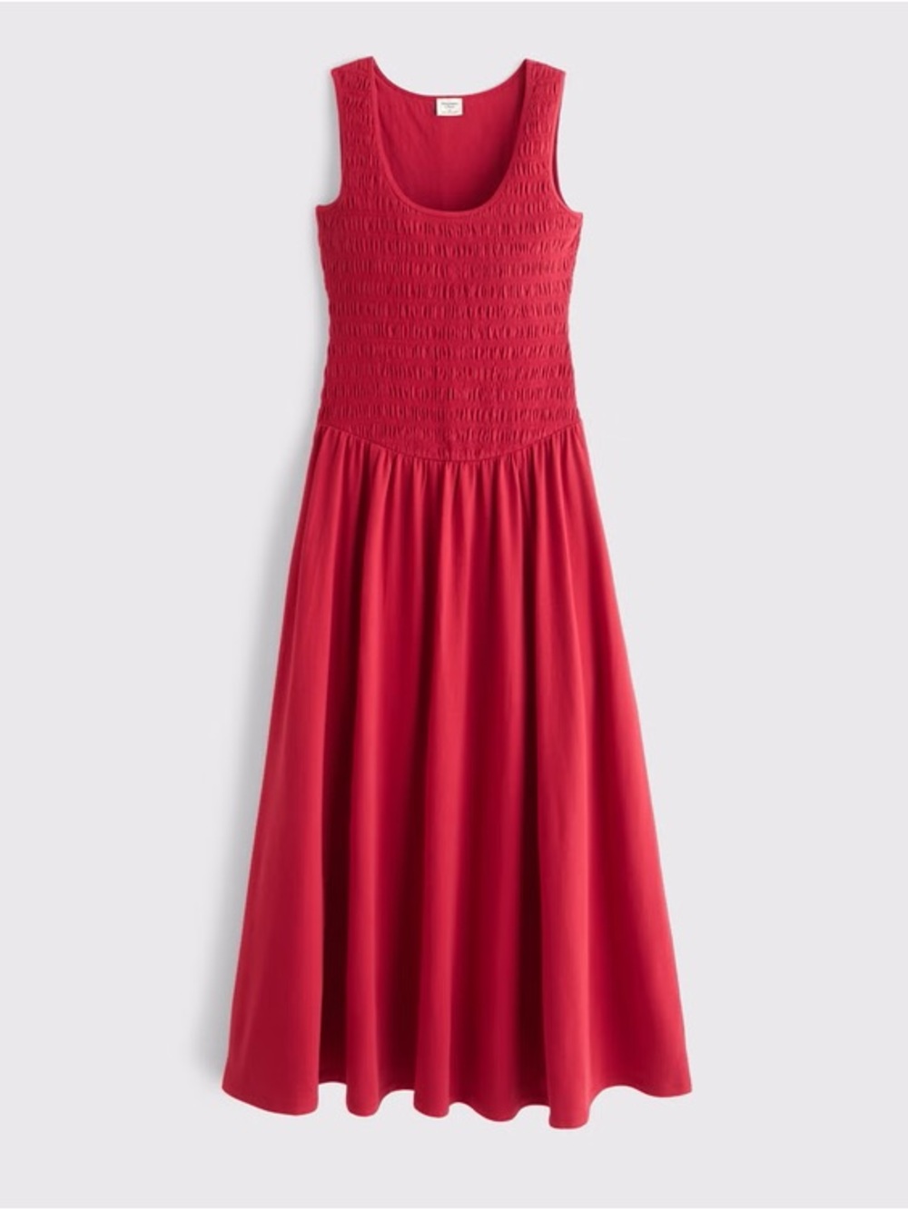 NWT Abercrombie Sydney Smocked Reversible Midi Dress Red XL